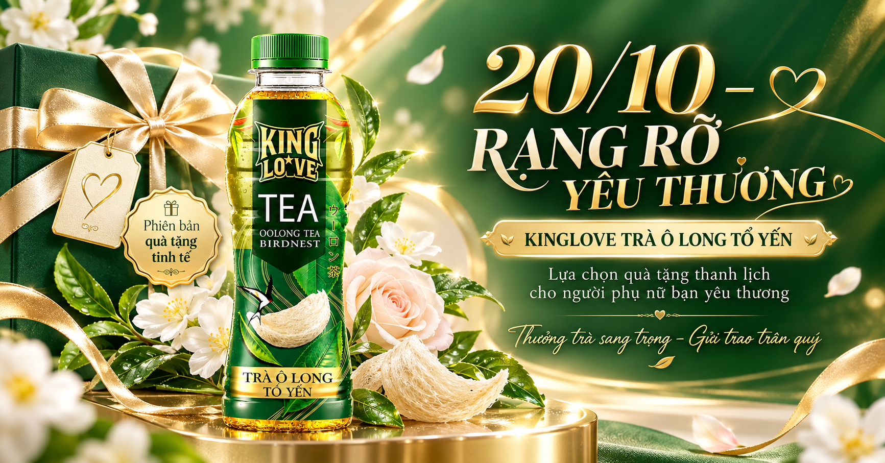 KINGLOVE TRÀ Ô LONG TỔ YẾN – MÓN QUÀ TINH TẾ, GỬI TRAO YÊU THƯƠNG NGÀY 20/10